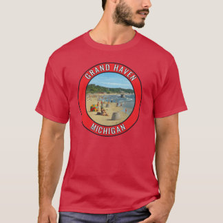 Camiseta Vintage Grand Haven Michigan Tamanho Grande