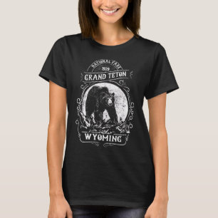 Camiseta Vintage Grand Teton National Park Retro Bear Wyomi