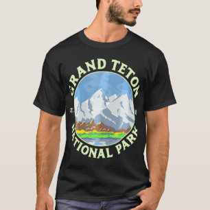Camiseta Vintage Grand Teton National Park Wy Mountain Hiki