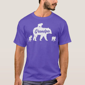 Camiseta Vintage Grandpa Bear 3 Cubs Fathers Day