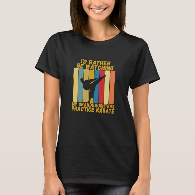 Camiseta Vintage Grandparents Rather Watch Granddaughters K (Frente)
