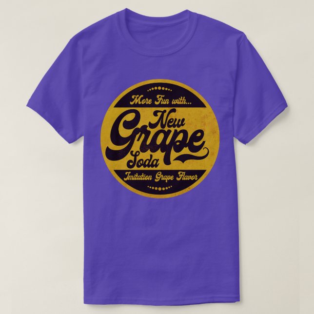 Camiseta Vintage Grape Flavor Soda (Frente do Design)