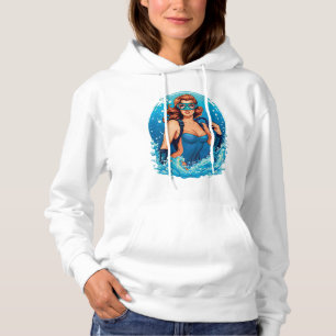 Camiseta Vintage Graphic Design Female Scuba Diver