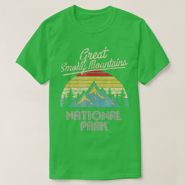 Camiseta Vintage Great Smoky Mountains National Park Mounta (Frente do Design)