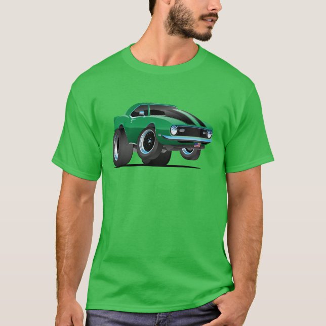 Camiseta Vintage Green Car Roadster Clássico (Frente)