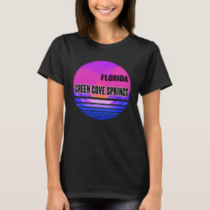 Camiseta Vintage Green Cove Primaveras Vaporwave Florida