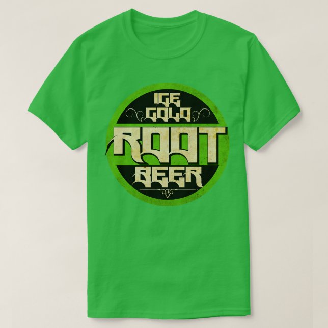Camiseta Vintage Green Root Beer (Frente do Design)