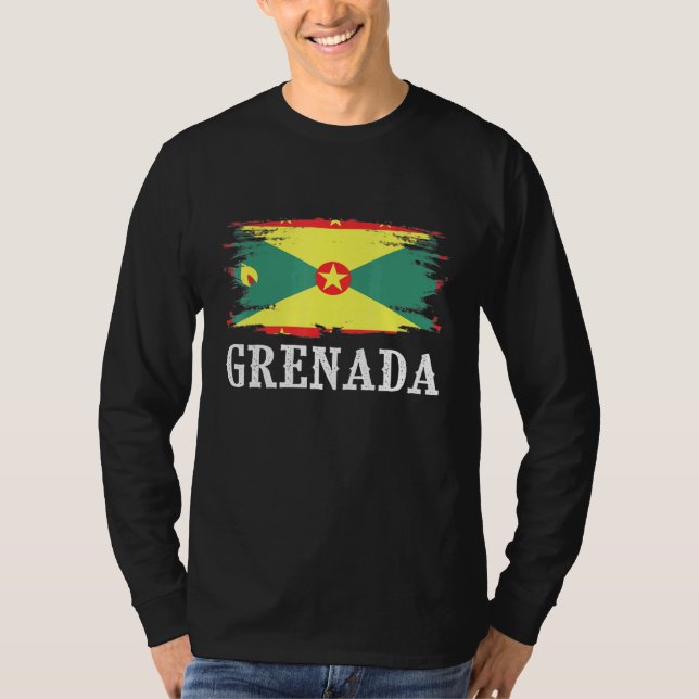 Camiseta Vintage Grenada Flag I Love Granada (Frente)