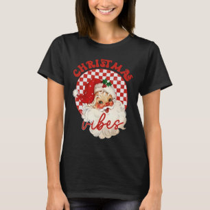 Camiseta Vintage Groovy Papai Noel Natal Vibes Crianças G
