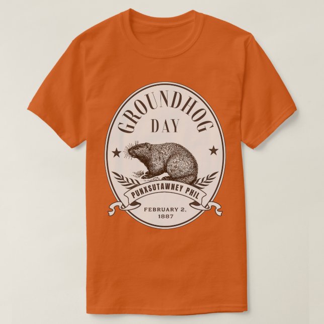 Camiseta Vintage Groundhog (Frente do Design)