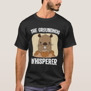Camiseta Vintage Groundhog Whisperer Silhouette Ground Hog