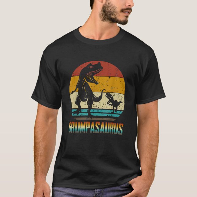 Camiseta Vintage Grumpasaurus Grumpa Saurus T Rex Dinossaur (Frente)