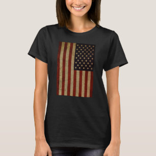 Camiseta Vintage Grunge American Flag Women