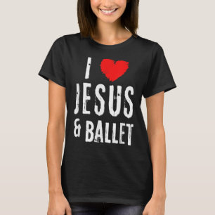 Camiseta Vintage Grunge I Love JESUS And BALÉ, Christian