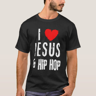 Camiseta Vintage Grunge I Love Jesus & Hip Hop Jesus