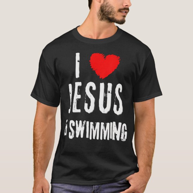 Camiseta Vintage Grunge I Love Jesus NatChristian (Frente)