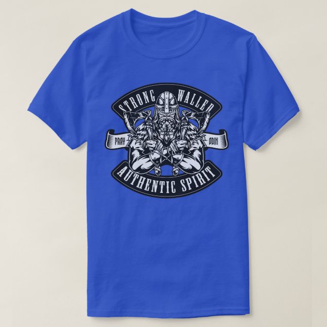 Camiseta Vintage guerreiro com machado (Frente do Design)