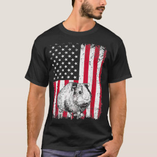 Camiseta Vintage Guiné porco Amante de os animais americano