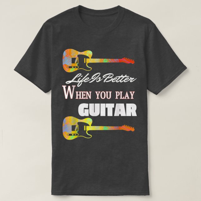 Camiseta Vintage Guitar Guitarista Instrumento Elétrico (Frente do Design)