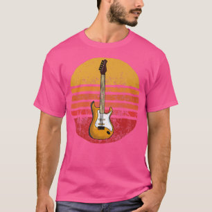 Camiseta Vintage Guitar Tee Guitar Jogadores de Música Band