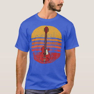 Camiseta Vintage Guitar Tee Guitar Jogadores de Música Band