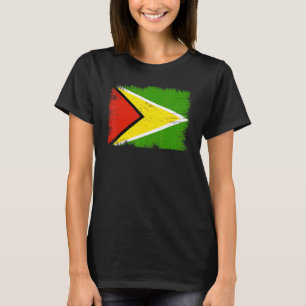 Camiseta Vintage Guyana Flag Dia de Independência do Guiana