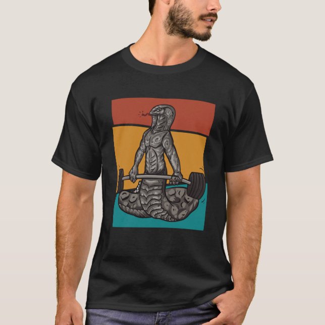 Camiseta Vintage Gym Weightlifting Snake (Frente)