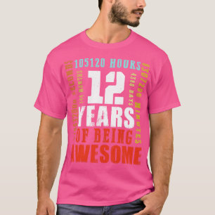 Camiseta Vintage Há 12 Anos De Ser Um Aniversário Incrível