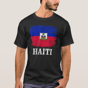 Camiseta Vintage Haiti Flag Para O Haiti