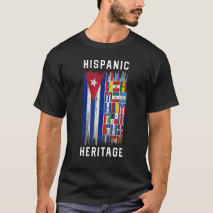 Camiseta Vintage Half Cuba Bandeira Hispânica Mon