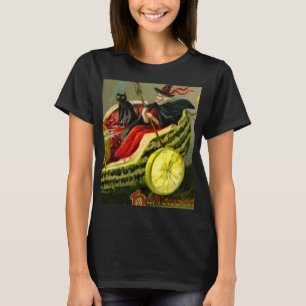 Camiseta Vintage Halloween Black Cat and Witness
