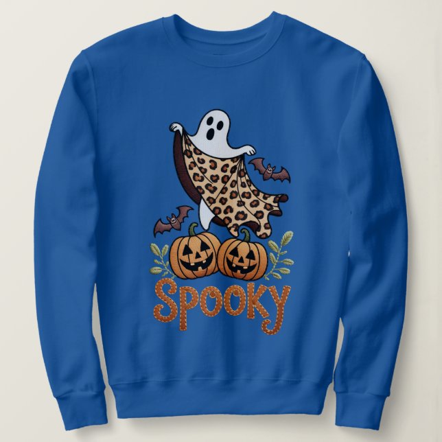 Camiseta Vintage Halloween Ghost Machine Embroiderme Design (Frente do Design)