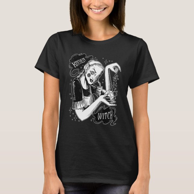 Camiseta Vintage Halloween Herbal Kitchen Bruxas Mulheres (Frente)