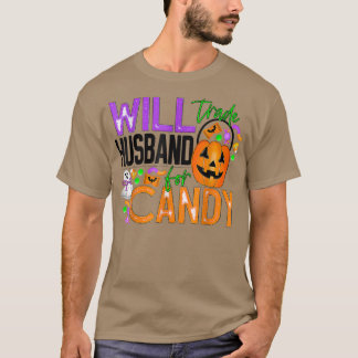 Camiseta Vintage Halloween Pumpkin Candy Wife Funny Gifts