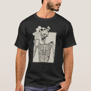 Camiseta Vintage Halloween Skeleton Pumpkin Spice Later Syr