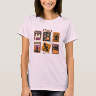 Camiseta Vintage Halloween Spooky Stamp