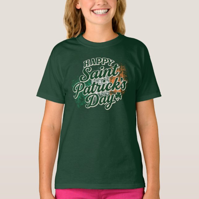 Camiseta Vintage Happy Saint Patrick's day  (Frente)
