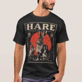 Camiseta Vintage Hare Duo em Cena à Lua