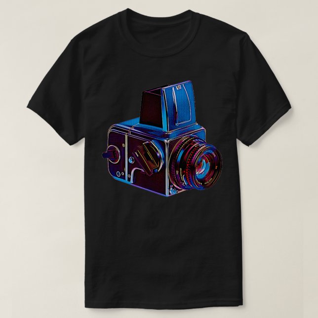 Camiseta Vintage Hasselblad Style Camera (Frente do Design)