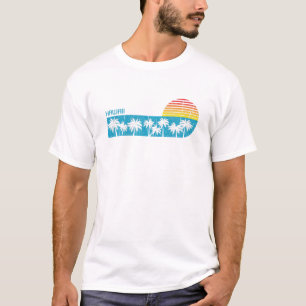 Camiseta Vintage havaiano Hawaii Beach Palm Trees Retro 70S