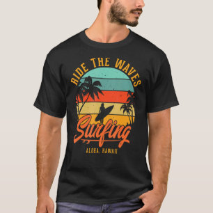 Camiseta Vintage Hawaii Hawaiian Beach Surfing 70's Maui Su
