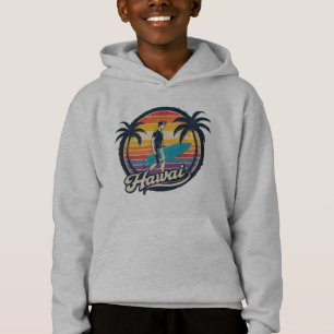 Camiseta Vintage Hawaii Surfing Retro Sunset Aestético