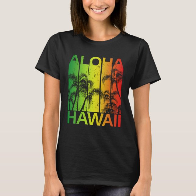 Camiseta Vintage Hawaiian Islands Aloha (Frente)