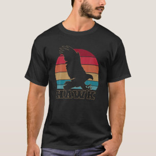 Camiseta Vintage Hawk Sunset Ornithology Birding Retro