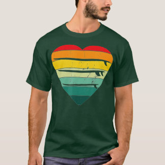 Camiseta Vintage Heart Surfboards Surfer Wave Rider