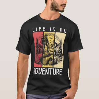 Camiseta Vintage Hiking Adventure Nature Explorer Mountain 