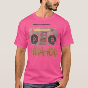Camiseta Vintage Hiphop Boombox Estéreo Rappers Pop Music H