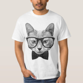 Camiseta Vintage hipster cat