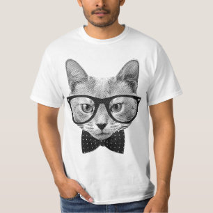 Camiseta Vintage hipster cat
