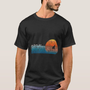 Camiseta Vintage Hobie Beach Retro 80s Shark Fin Sunset